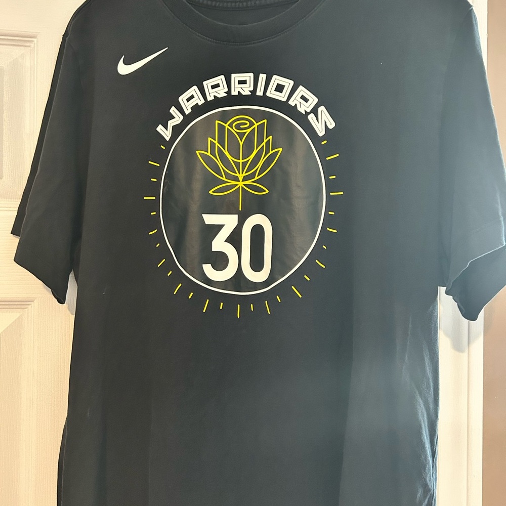 Nike Black Warriors Tee with Yellow Graphics